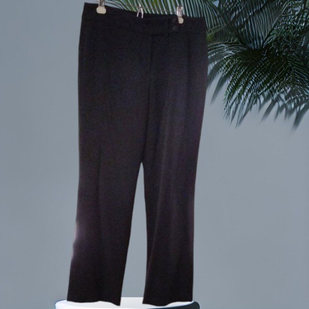 Gloria Vanderbilt Baggy Wide Leg Black Trousers Size 12